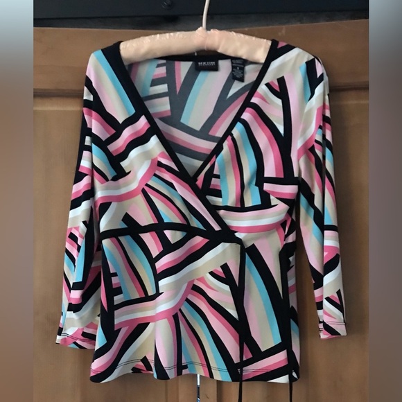 Vintage Y2K New York & Company Colorful Blouse Size S - Picture 4 of 5